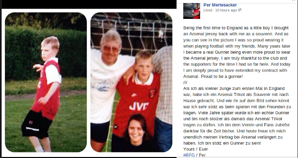 EPL, Arsenal, Mertesacker, Facebook Post, Young boy